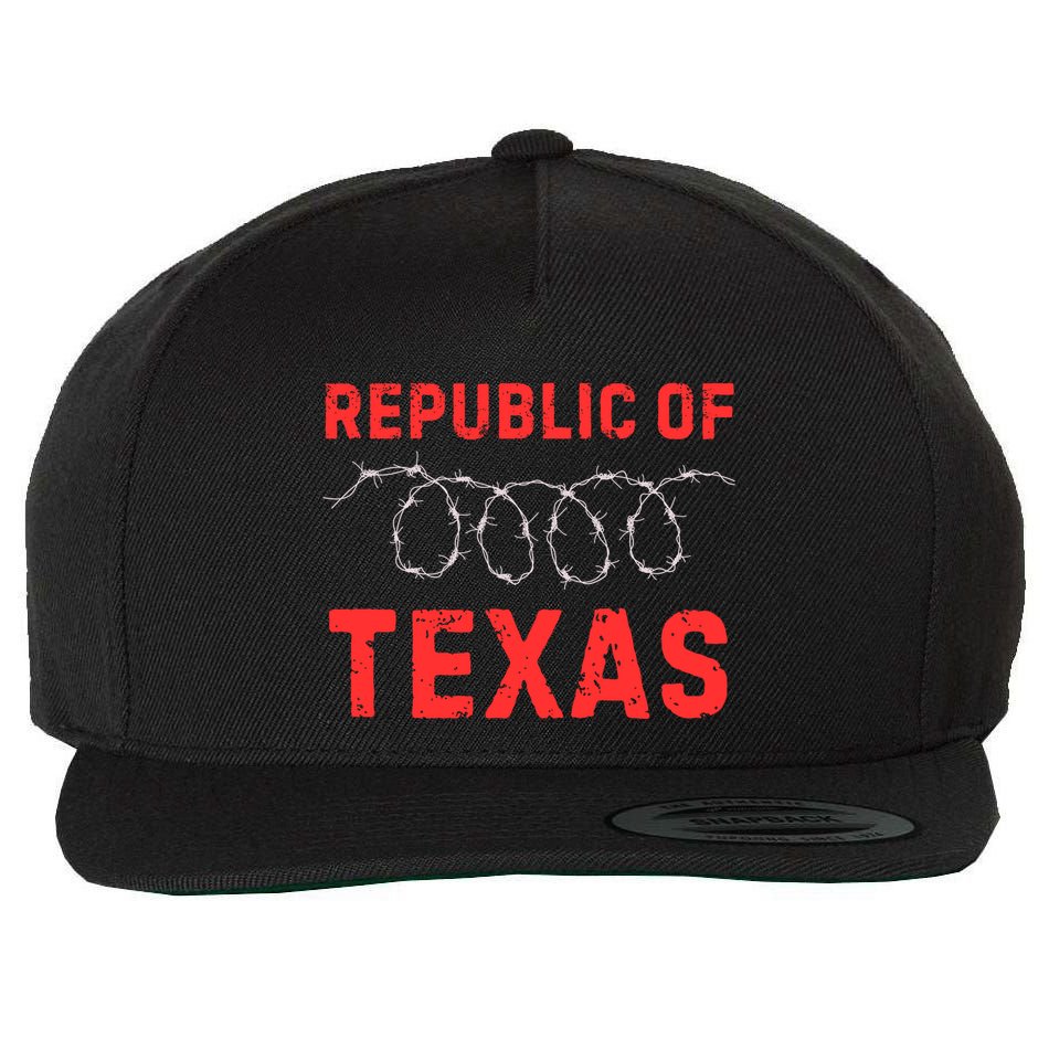 Texas Border Crisis Come And Take It Republic Of Texas Wool Snapback Cap