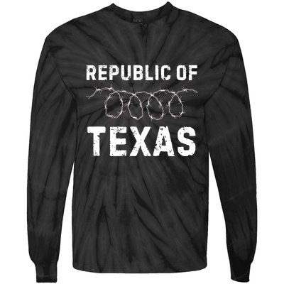 Texas Border Crisis Come And Take It Republic Of Texas Tie-Dye Long Sleeve Shirt