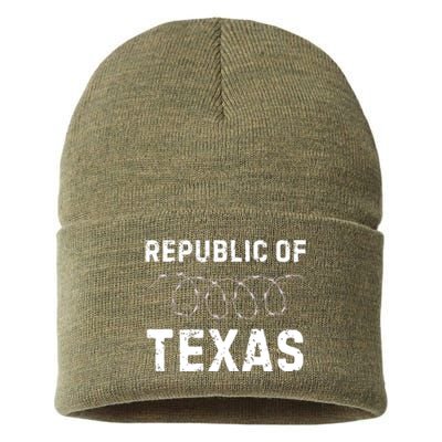 Texas Border Crisis Come And Take It Republic Of Texas Sustainable Knit Beanie