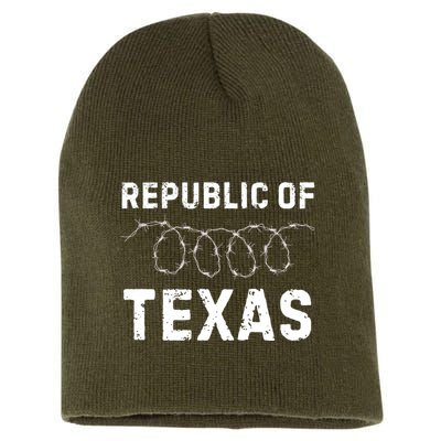 Texas Border Crisis Come And Take It Republic Of Texas Short Acrylic Beanie