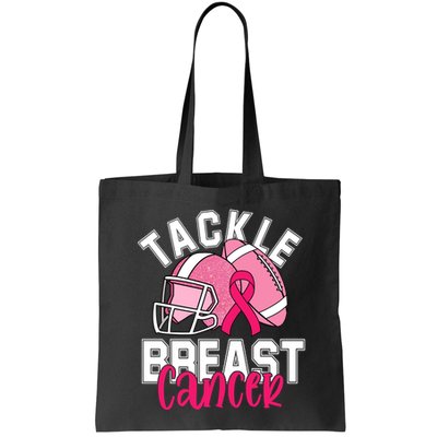 Tackle Breast Cancer Football Ribbon Awareness Bag