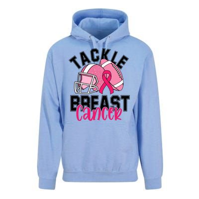 Tackle Breast Cancer Football Ribbon Awareness Unisex Surf Hoodie