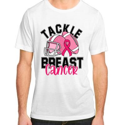 Tackle Breast Cancer Football Ribbon Awareness Adult ChromaSoft Performance T-Shirt