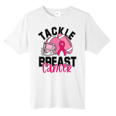 Tackle Breast Cancer Football Ribbon Awareness Tall Fusion ChromaSoft Performance T-Shirt