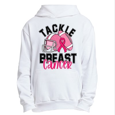 Tackle Breast Cancer Football Ribbon Awareness Urban Pullover Hoodie