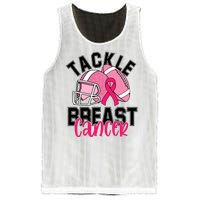 Tackle Breast Cancer Football Ribbon Awareness Mesh Reversible Basketball Jersey Tank