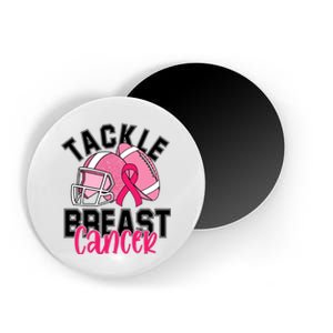 Tackle Breast Cancer Football Ribbon Awareness Magnet