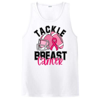 Tackle Breast Cancer Football Ribbon Awareness PosiCharge Competitor Tank