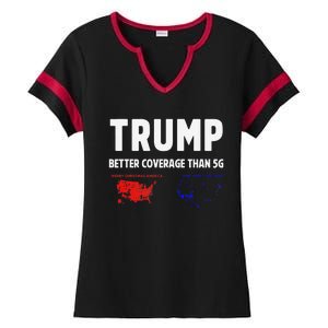 Trump Better Coverage Politics Funny Ladies Halftime Notch Neck Tee