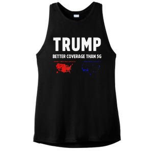 Trump Better Coverage Politics Funny Ladies PosiCharge Tri-Blend Wicking Tank