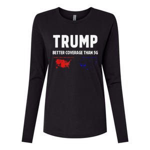 Trump Better Coverage Politics Funny Womens Cotton Relaxed Long Sleeve T-Shirt