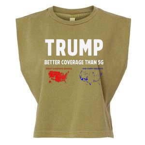 Trump Better Coverage Politics Funny Garment-Dyed Women's Muscle Tee