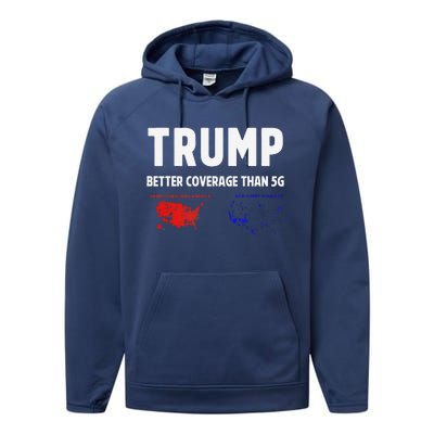 Trump Better Coverage Politics Funny Performance Fleece Hoodie