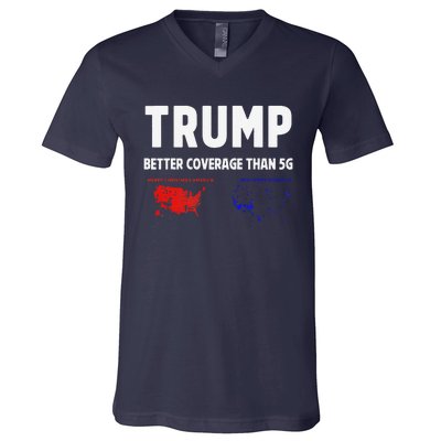 Trump Better Coverage Politics Funny V-Neck T-Shirt