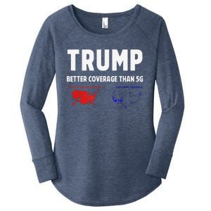 Trump Better Coverage Politics Funny Women's Perfect Tri Tunic Long Sleeve Shirt