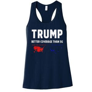 Trump Better Coverage Politics Funny Women's Racerback Tank