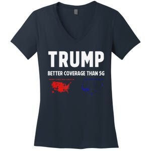 Trump Better Coverage Politics Funny Women's V-Neck T-Shirt