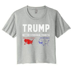 Trump Better Coverage Politics Funny Women's Crop Top Tee