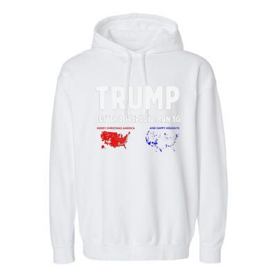 Trump Better Coverage Politics Funny Garment-Dyed Fleece Hoodie