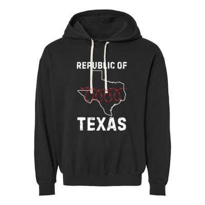 Texas Border Crisis Come And Take It Garment-Dyed Fleece Hoodie