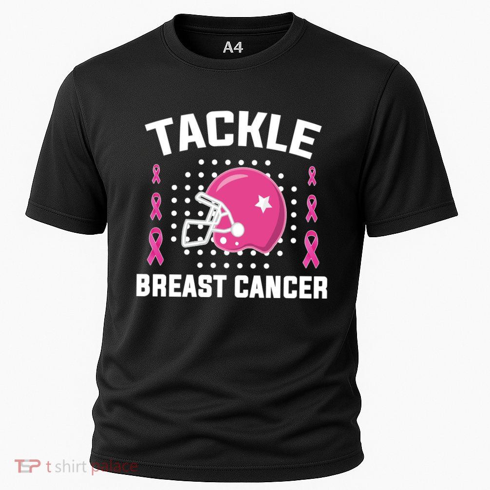 Tackle Breast Cancer Football Helmet Cooling Performance Crew T-Shirt