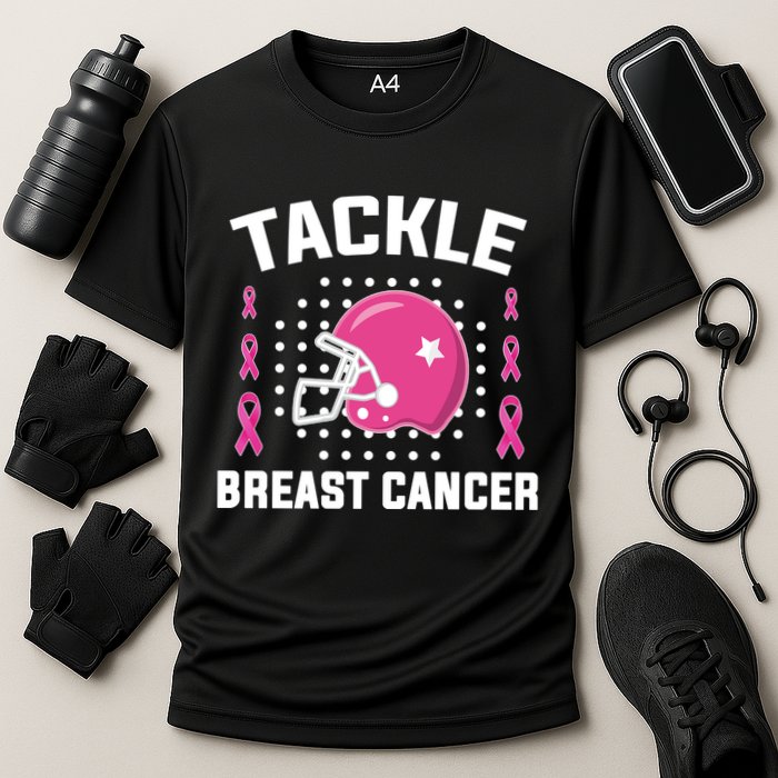 Tackle Breast Cancer Football Helmet Performance Shirt