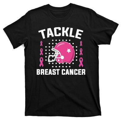 Tackle Breast Cancer Football Helmet T-Shirt