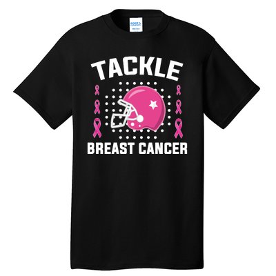 Tackle Breast Cancer Football Helmet Tall T-Shirt