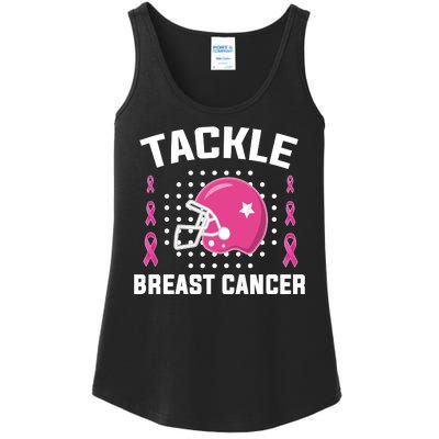 Tackle Breast Cancer Football Helmet Ladies Essential Tank