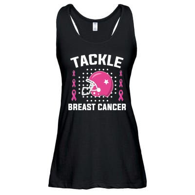 Tackle Breast Cancer Football Helmet Ladies Essential Flowy Tank