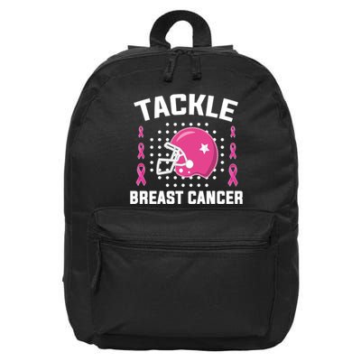 Tackle Breast Cancer Football Helmet 16 in Basic Backpack