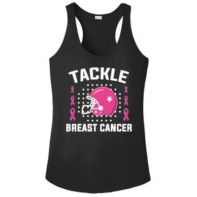 Tackle Breast Cancer Football Helmet Ladies PosiCharge Competitor Racerback Tank