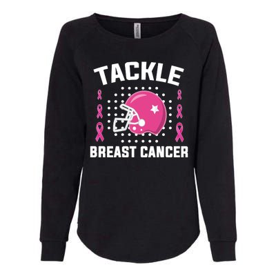 Tackle Breast Cancer Football Helmet Womens California Wash Sweatshirt