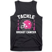 Tackle Breast Cancer Football Helmet Tank Top