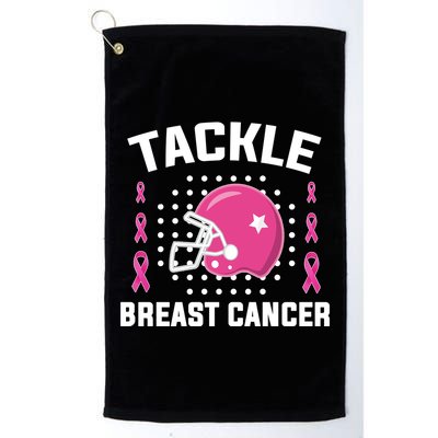 Tackle Breast Cancer Football Helmet Golf Towel