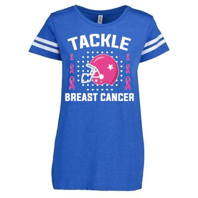 Tackle Breast Cancer Football Helmet Enza Ladies Jersey Football T-Shirt