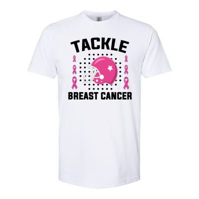 Tackle Breast Cancer Football Helmet Softstyle CVC T-Shirt