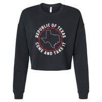 Texas Border Crisis Come And Take It Cropped Pullover Crew