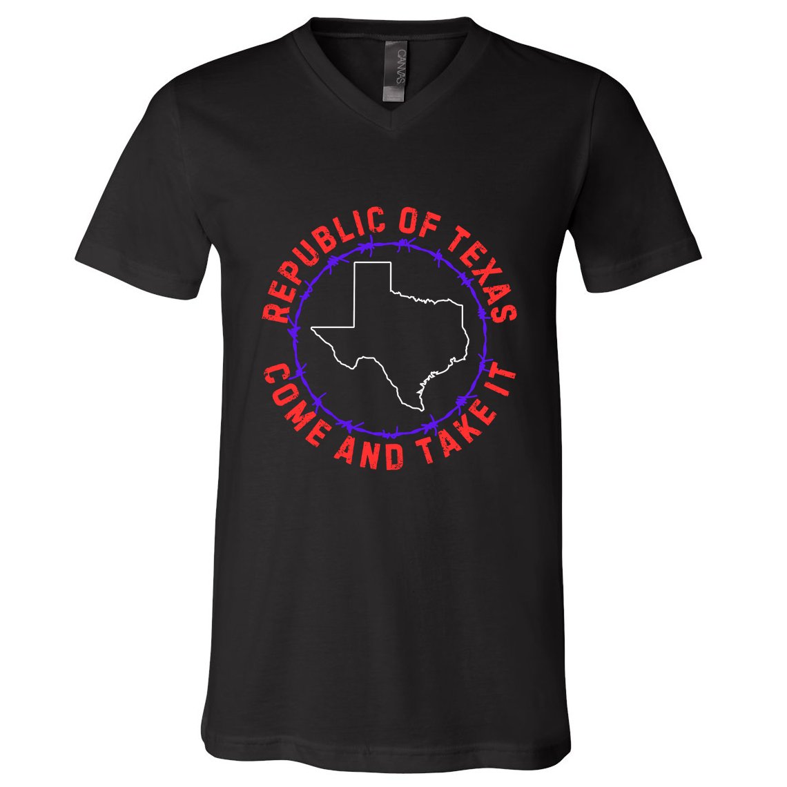 Texas Border Crisis Come And Take It V-Neck T-Shirt