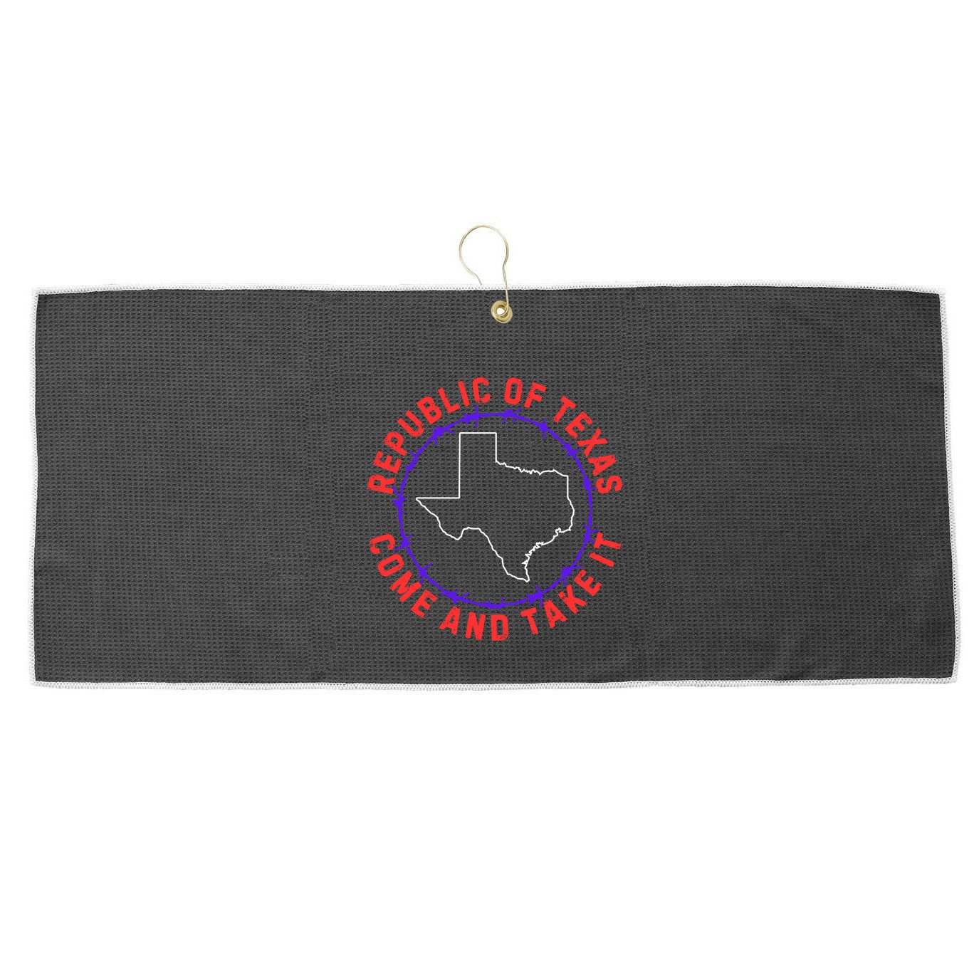 Texas Border Crisis Come And Take It Large Microfiber Waffle Golf Towel