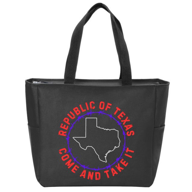 Texas Border Crisis Come And Take It Zip Tote Bag