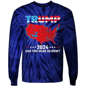 Trump Better Coverage Than 5g Can You Hear Us Now Political Tie-Dye Long Sleeve Shirt