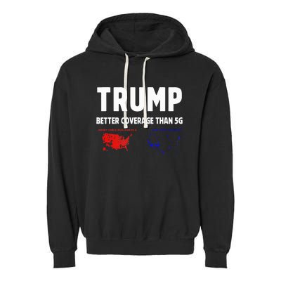 Trump Better Coverage Politics Garment-Dyed Fleece Hoodie