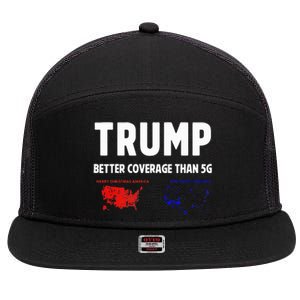 Trump Better Coverage Politics 7 Panel Mesh Trucker Snapback Hat