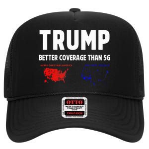 Trump Better Coverage Politics High Crown Mesh Back Trucker Hat