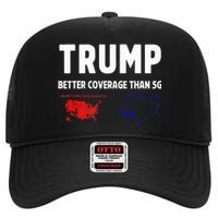 Trump Better Coverage Politics High Crown Mesh Back Trucker Hat