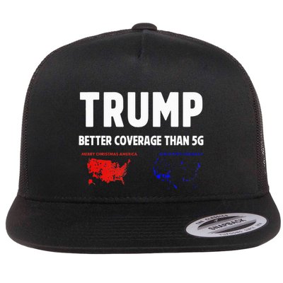 Trump Better Coverage Politics Flat Bill Trucker Hat