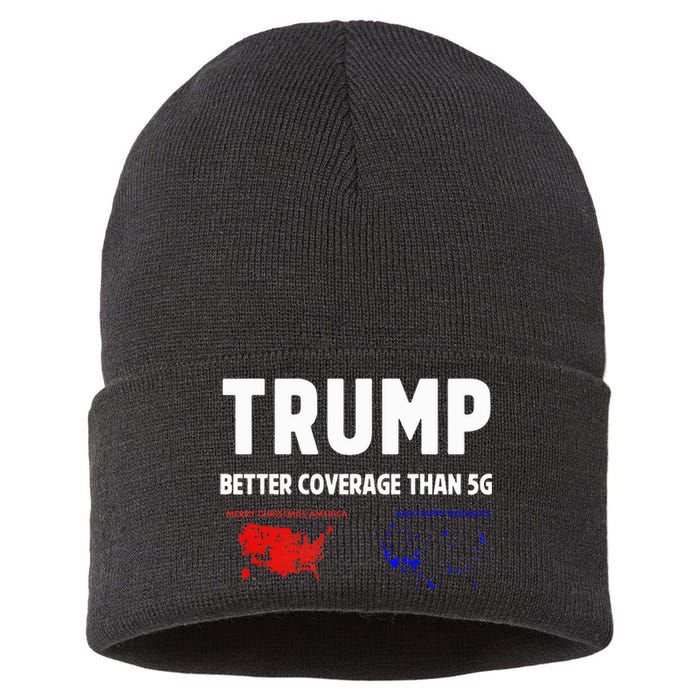 Trump Better Coverage Politics Sustainable Knit Beanie