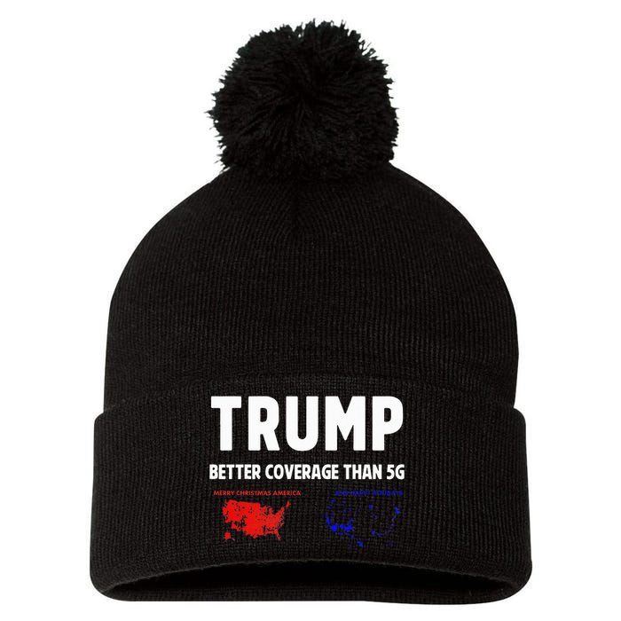 Trump Better Coverage Politics Pom Pom 12in Knit Beanie