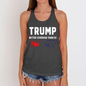 Trump Better Coverage Politics Women's Knotted Racerback Tank